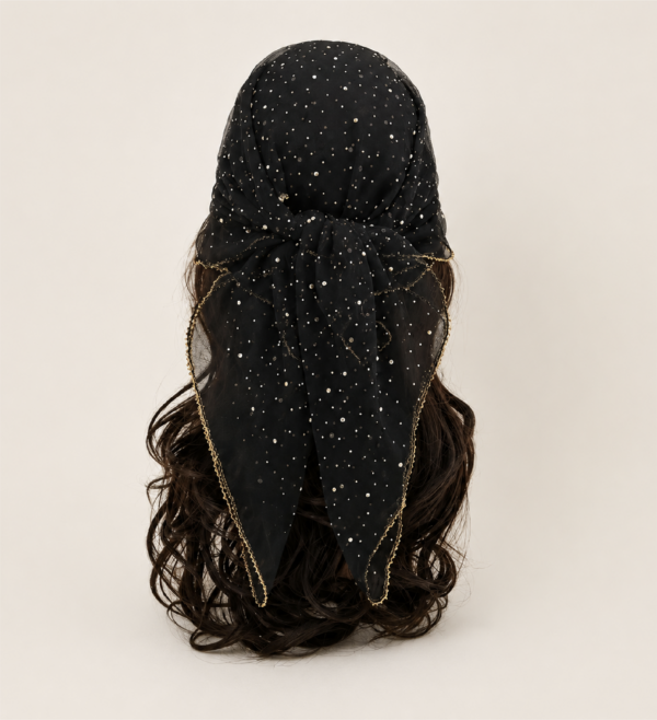 celestial noir headscarf