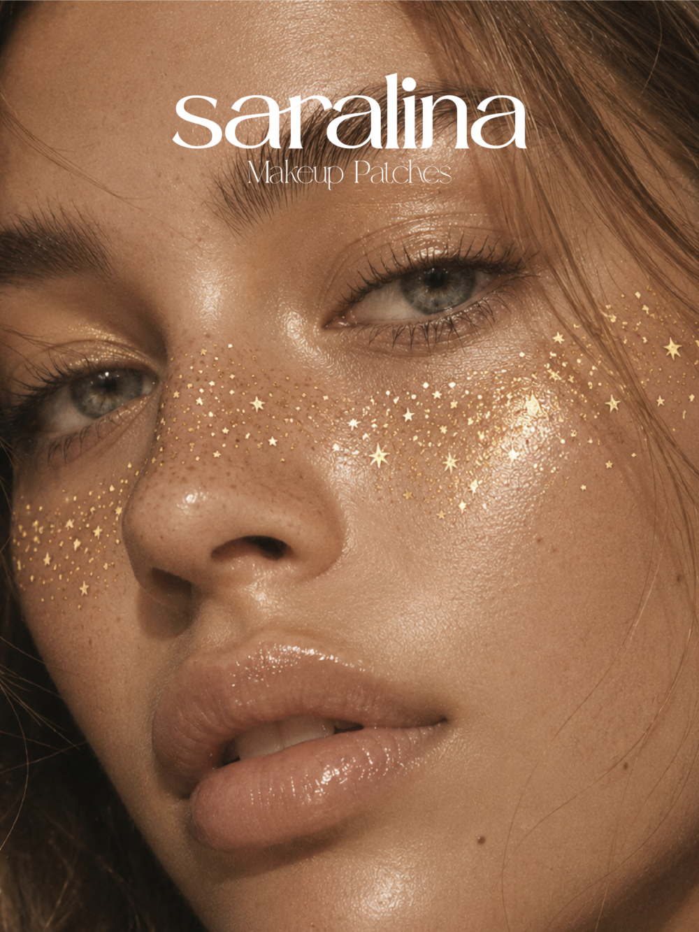 gold glitter freckles