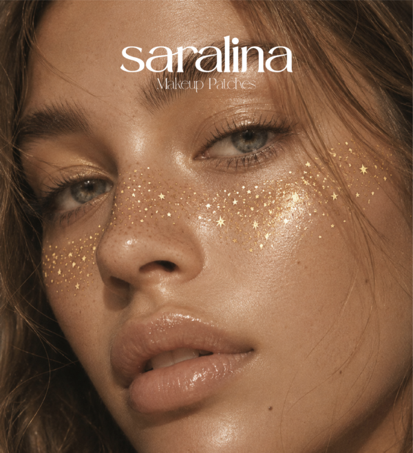 gold glitter freckles