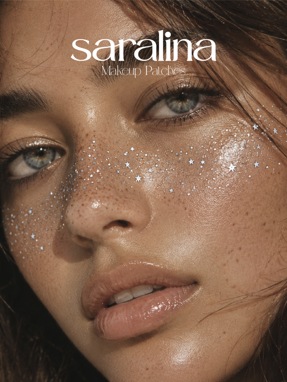 silver glitter freckles